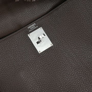 Hermes Ebene Taurillon Clemence Shoulder Kelly Handbag 9Square: N 145201