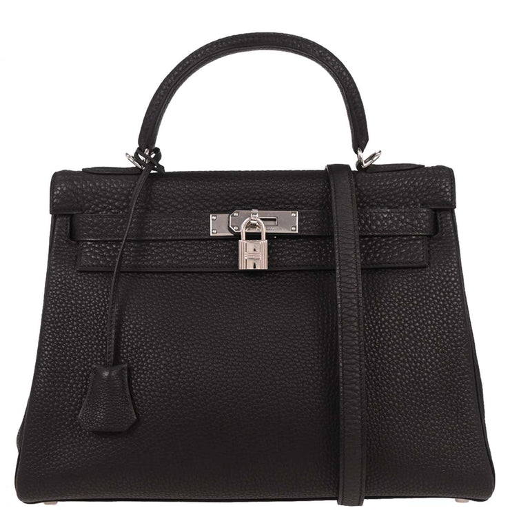 Hermes Black Togo Kelly 32 Retourne 2way Handbag Square: E 42.S 145202