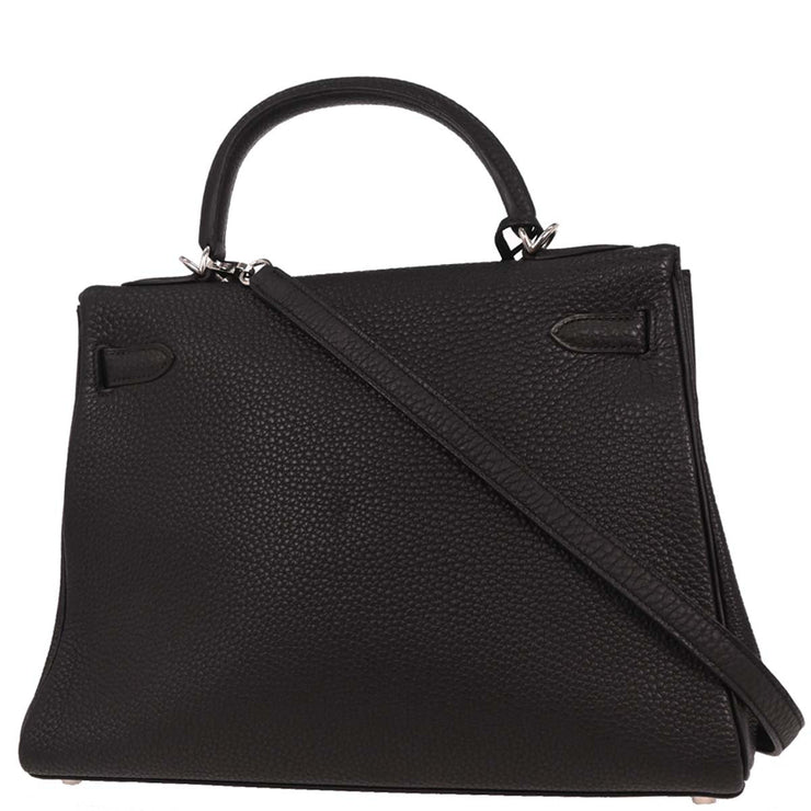 Hermes Black Togo Kelly 32 Retourne 2way Handbag Square: E 42.S 145202
