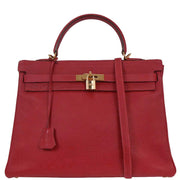 Hermes Rouge Garance Ardennes Kelly 35 Retourne 2way Handbag Square: I 31. 7. 145203