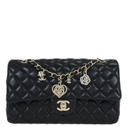 Chanel Black Lambskin Single Flap Shoulder Bag 145227