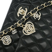 Chanel Black Lambskin Single Flap Shoulder Bag 145227