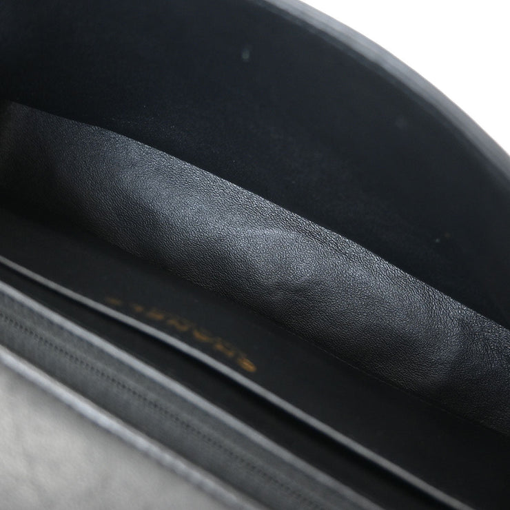 Chanel Black Lambskin Single Flap Shoulder Bag 145227