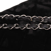 Chanel Black Velvet East West Shoulder Bag 145261
