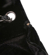 Chanel Black Velvet East West Shoulder Bag 145261