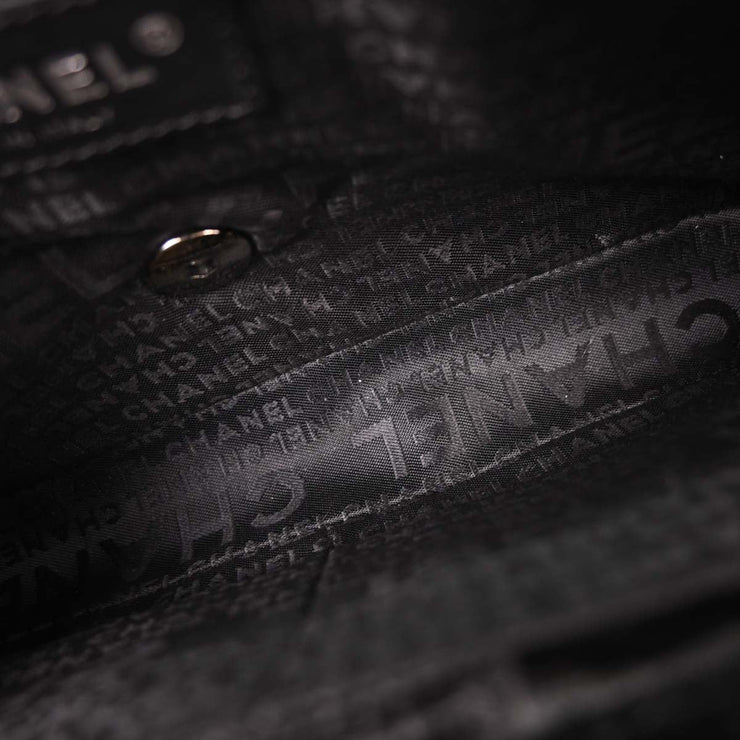 Chanel Black Velvet East West Shoulder Bag 145261