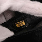 Chanel Black Velvet East West Shoulder Bag 145261