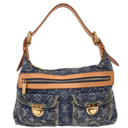 Louis Vuitton Blue Monogram Denim Baggy PM Shoulder Bag M95049 FL0096 145362