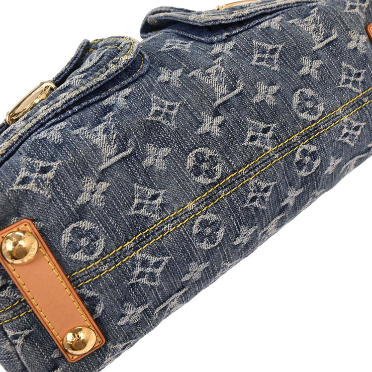 Louis Vuitton Blue Monogram Denim Baggy PM Shoulder Bag M95049 FL0096 145362