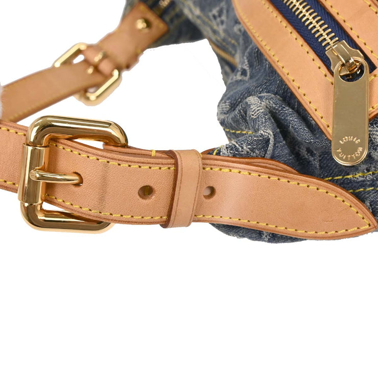 Louis Vuitton Blue Monogram Denim Baggy PM Shoulder Bag M95049 FL0096 145362