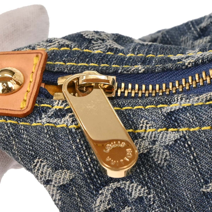 Louis Vuitton Blue Monogram Denim Baggy PM Shoulder Bag M95049 FL0096 145362