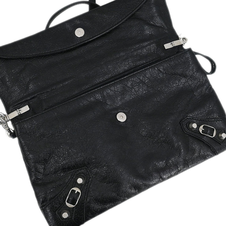 Balenciaga Black Leather Envelope Shoulder Bag 327079.1000.G.538735 145447