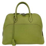 Hermes Anis Green Veau Swift Bolide 1923 Handbag Square: K U.37 145492