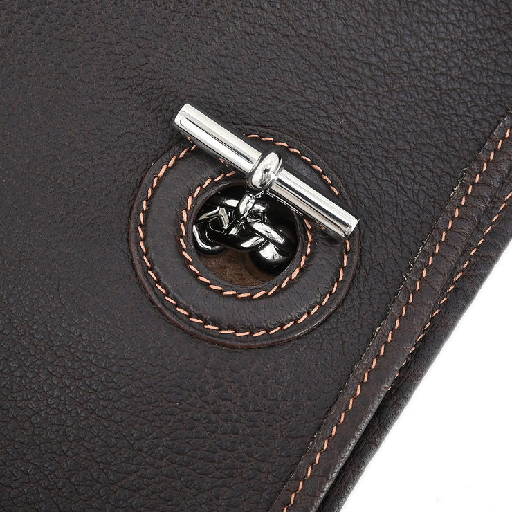 Hermes Havane Buffalo Vespa GM Shoulder Bag RSquare: H 145521