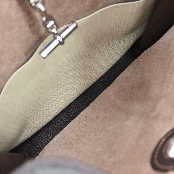 Hermes Havane Buffalo Vespa GM Shoulder Bag RSquare: H 145521