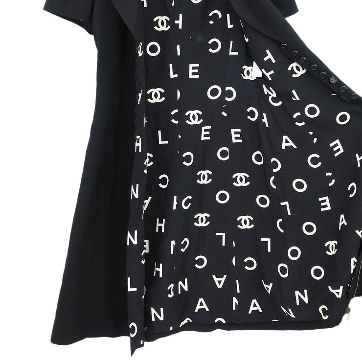Chanel Jacket Dress Black 97P #38 152722