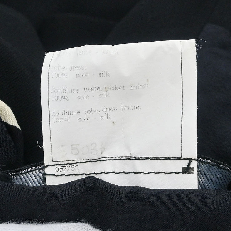 Chanel Jacket Dress Black 97P #38 152722