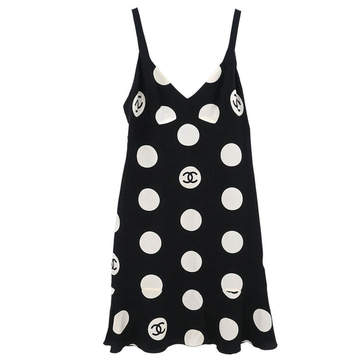 Chanel Camisole Dress Black 97P #38 153013
