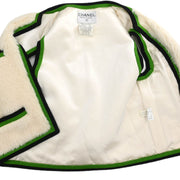 Chanel Sleeveless Vest Jacket White 94A #40 153656