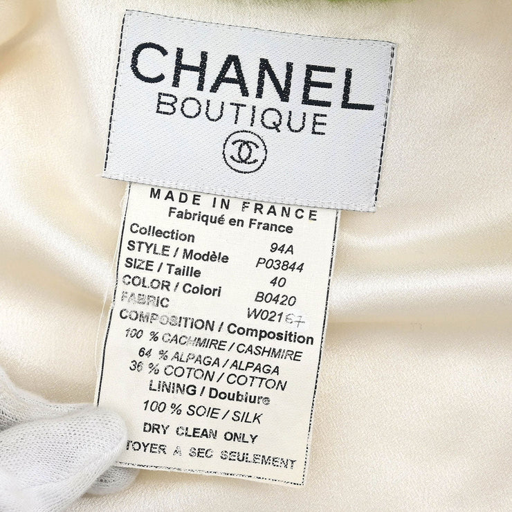 Chanel Sleeveless Vest Jacket White 94A #40 153656
