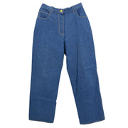 Chanel Long Denim Pants Blue 02839 #38 153668