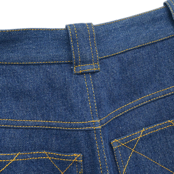 Chanel Long Denim Pants Blue 02839 #38 153668