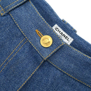 Chanel Long Denim Pants Blue 02839 #38 153668