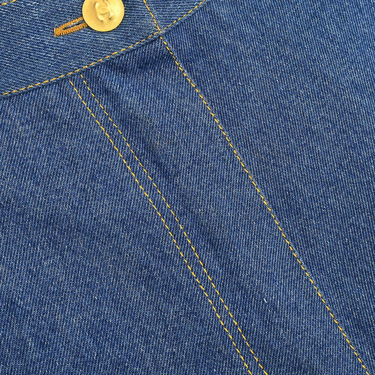 Chanel Long Denim Pants Blue 02839 #38 153668
