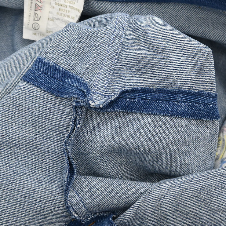 Chanel Long Denim Pants Blue 02839 #38 153668
