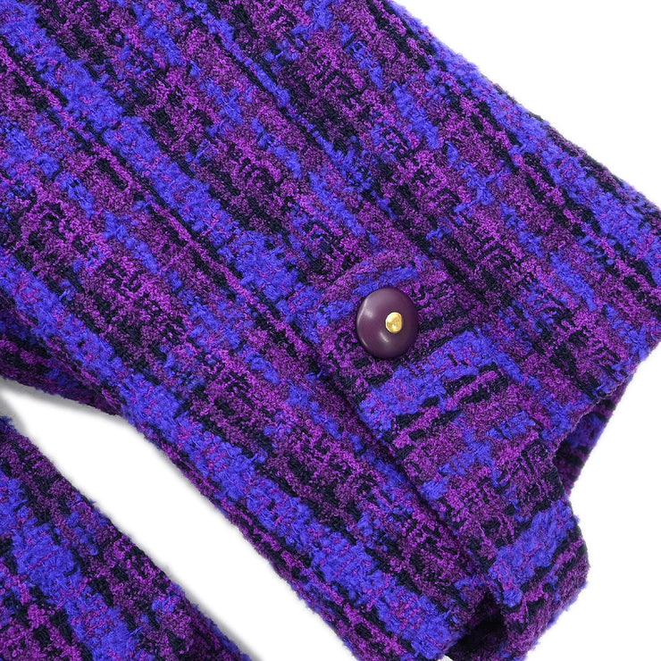 Chanel Jacket Coat Purple 95A #42 153677