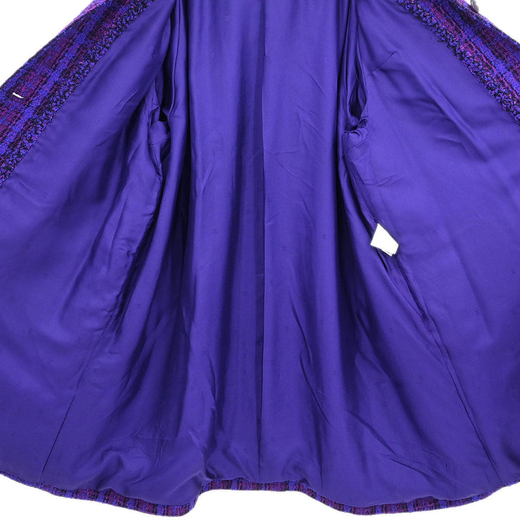 Chanel Jacket Coat Purple 95A #42 153677
