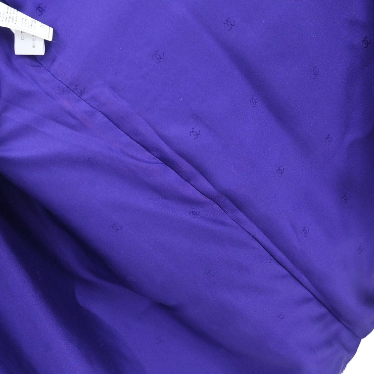 Chanel Jacket Coat Purple 95A #42 153677