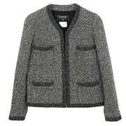 Chanel Collarless Jacket Black 97C #36 153838