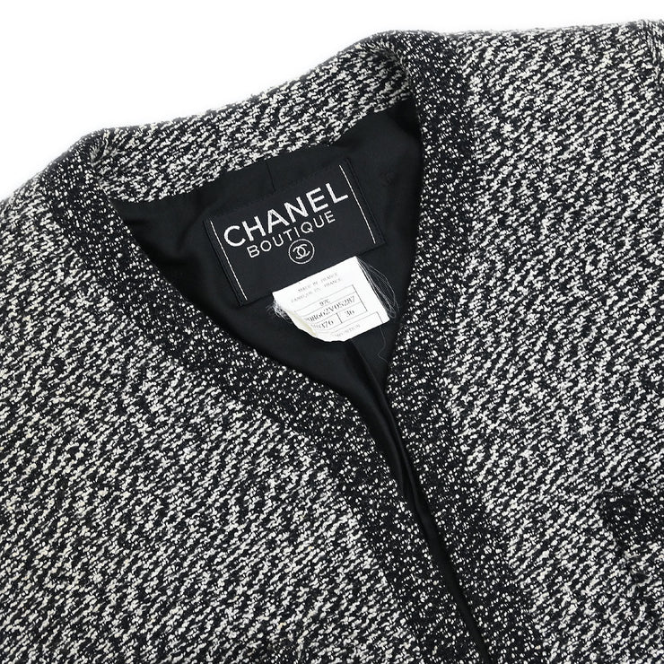 Chanel Collarless Jacket Black 97C #36 153838