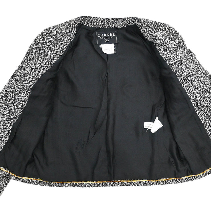 Chanel Collarless Jacket Black 97C #36 153838