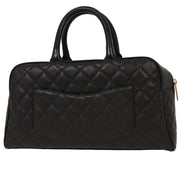 Chanel Black Calfskin Bowling Bag 37 153929
