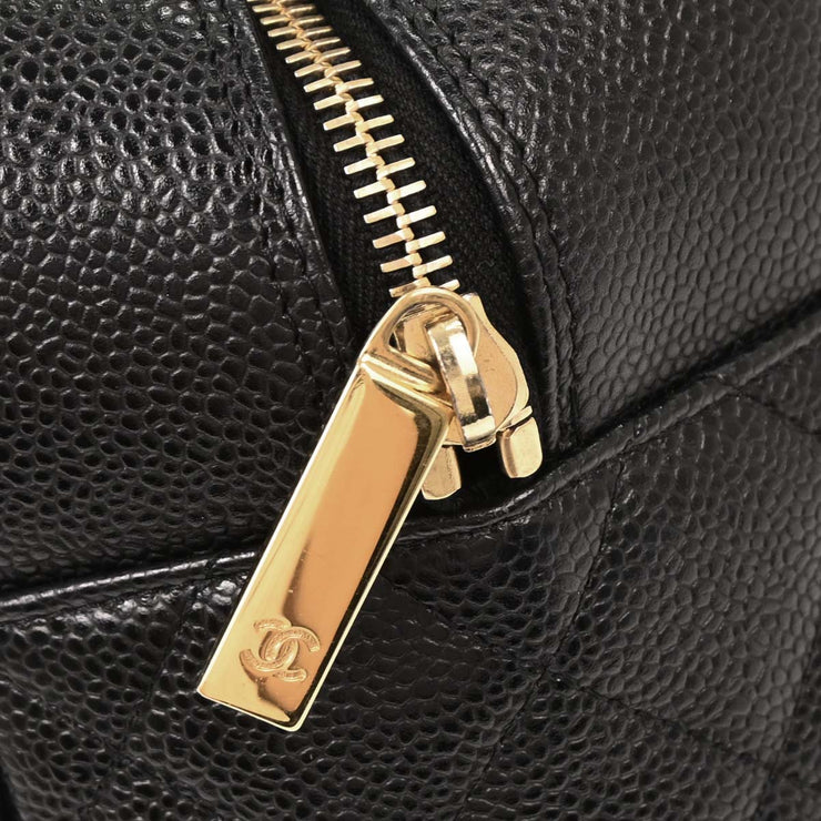Chanel Black Calfskin Bowling Bag 37 153929