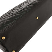 Chanel Black Calfskin Bowling Bag 37 153929