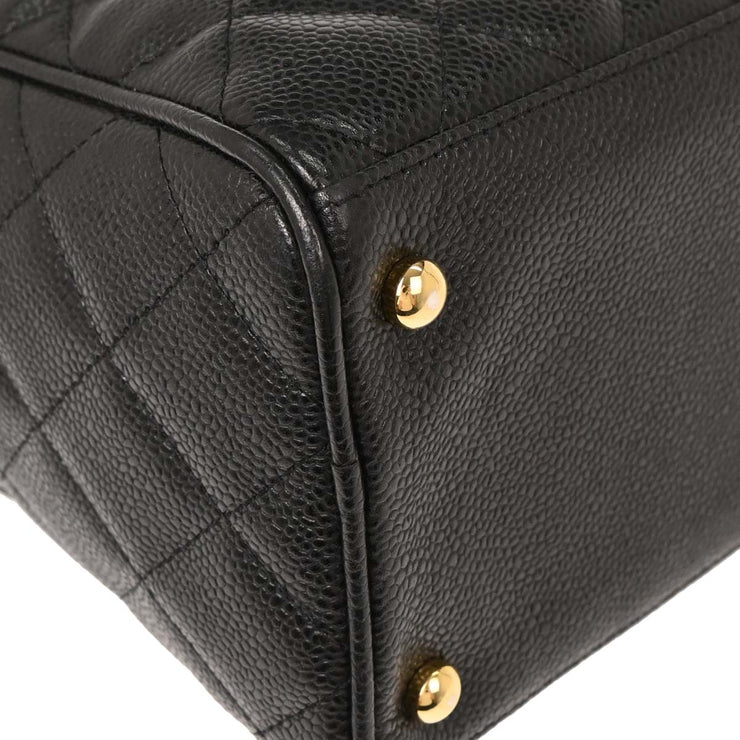 Chanel Black Calfskin Bowling Bag 37 153929