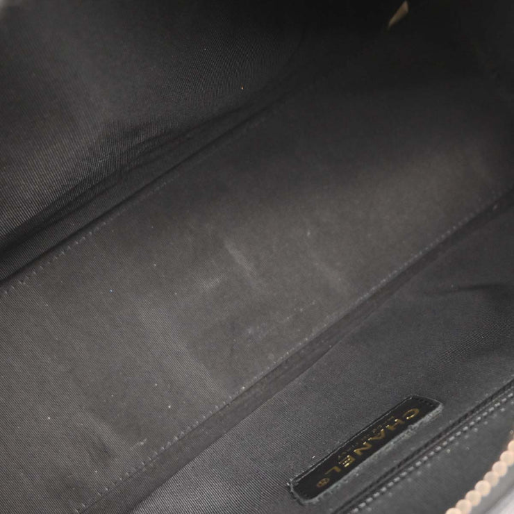 Chanel Black Calfskin Bowling Bag 37 153929