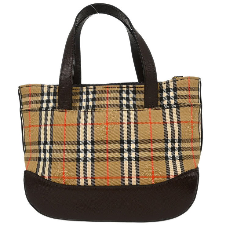 Burberry Beige Brown House Check Tote Bag 153933