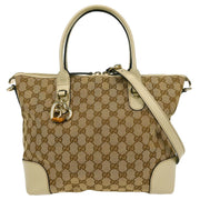 Gucci Beige Heart Bit GG 2way Tote Bag 269957 520981 153934