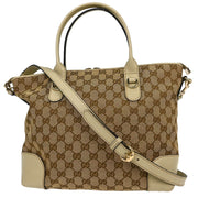 Gucci Beige Heart Bit GG 2way Tote Bag 269957 520981 153934