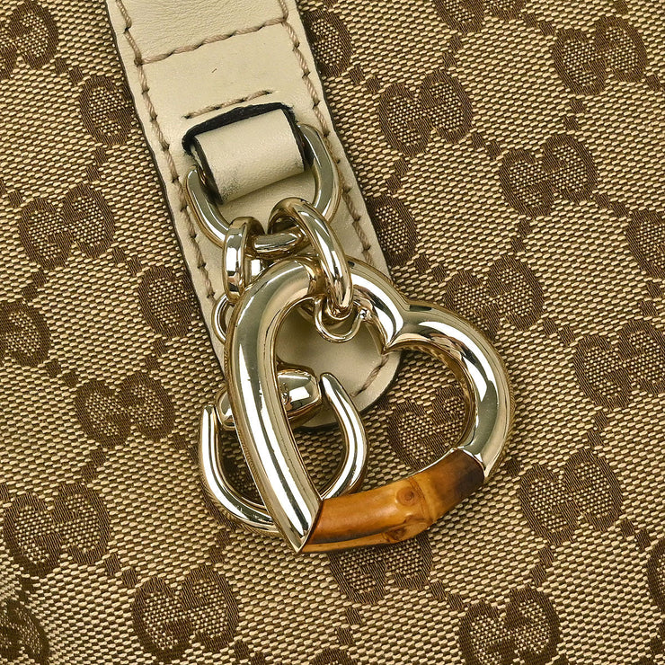 Gucci Beige Heart Bit GG 2way Tote Bag 269957 520981 153934