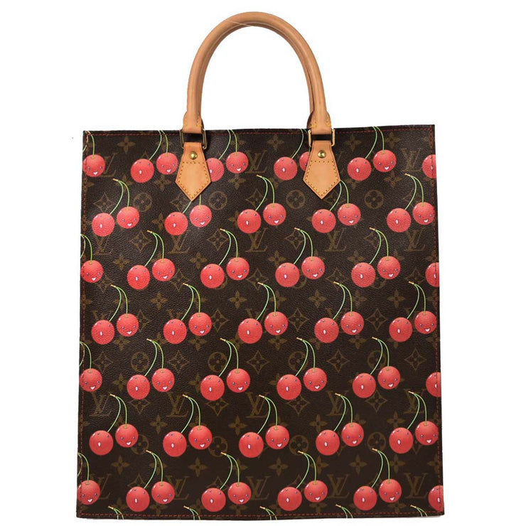 Louis Vuitton Monogram Cherry Sac Plat Tote Handbag M95010 MI0025 153936