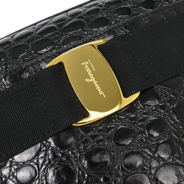 Salvatore Ferragamo Black Vara Shoulder Bag BA214183 153941