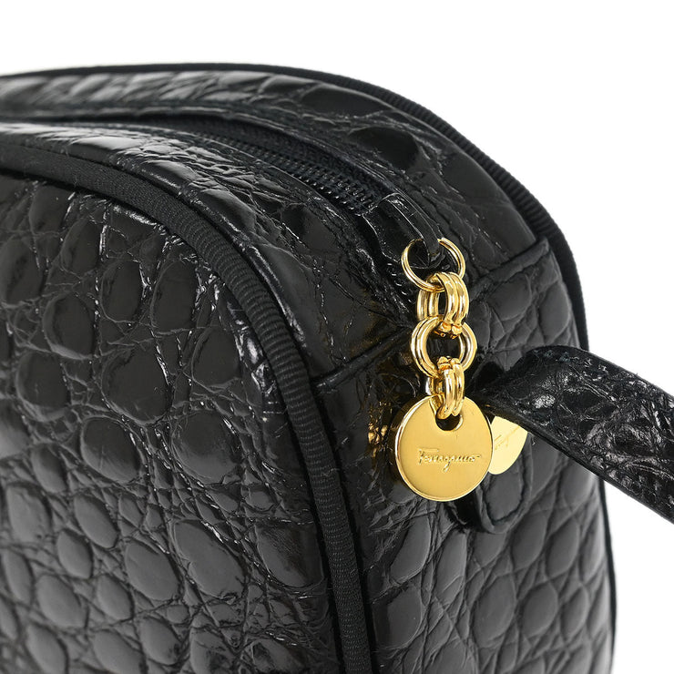 Salvatore Ferragamo Black Vara Shoulder Bag BA214183 153941