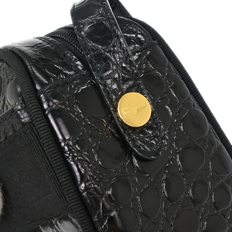 Salvatore Ferragamo Black Vara Shoulder Bag BA214183 153941