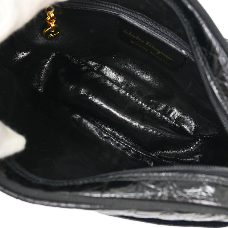 Salvatore Ferragamo Black Vara Shoulder Bag BA214183 153941