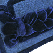 Miu Miu Blue Denim Velvet Shoulder Bag 5BD049 153945
